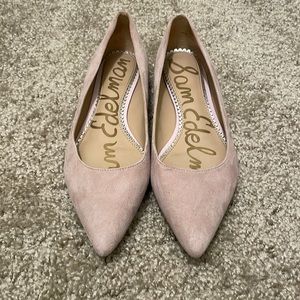 Pale pink flats